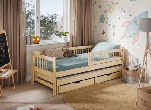 SOFTI 80x180 nenatřené dřevo dětská postel Lano Nábytek