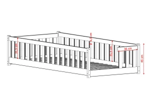 ZOYA 90x200 nenatřené dřevo jednolůžková dětská postel Lano Nábytek