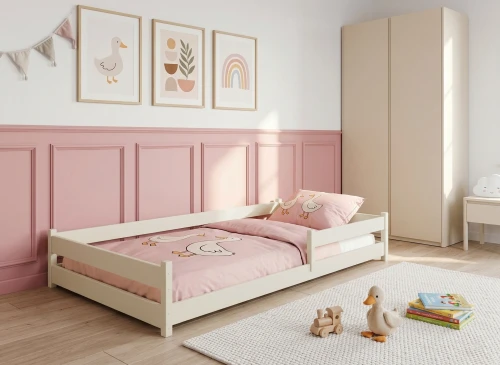 ALIS 90x200 bavlna Montessori podlahová dětská postel Lano Nábytek