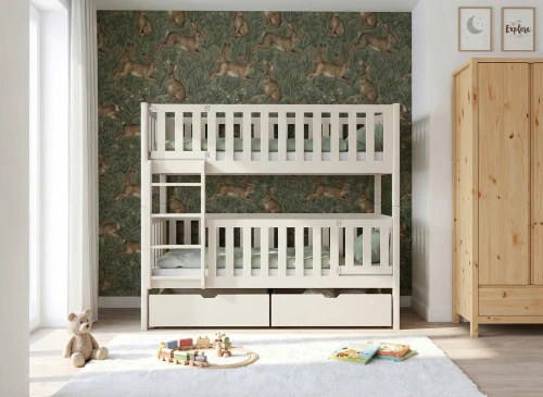 KSAWERY 80x180 cotton bunk bed Lano Meble