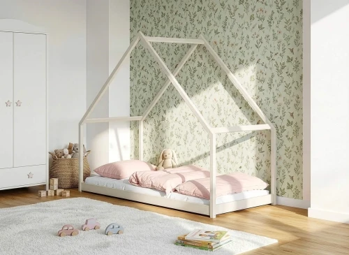 MORIS 80x180 bavlna dětská postel na podlaze domeček Lano Nábytek