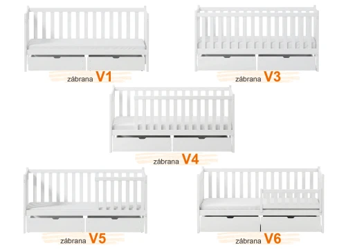 ALICJA 80x190 modrá jednolůžková dětská postel Lano Nábytek