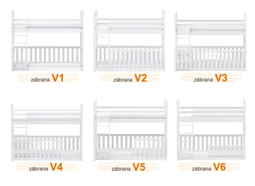 CRIS 90x200 růžová patrová postel Lano Nábytek