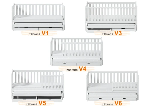 KAJA 90x200 modrá výsuvná postel Lano Nábytek