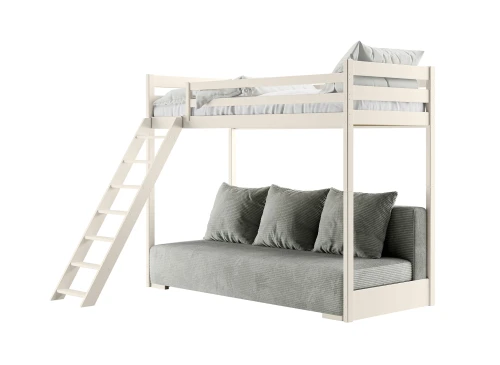 SOFINO 90x200/140x200  bavlna na patrové posteli s rozkládací pohovkou šedá látka zoom 15 sage Lano Nábytek zoom 15 sage Lano Nábytek