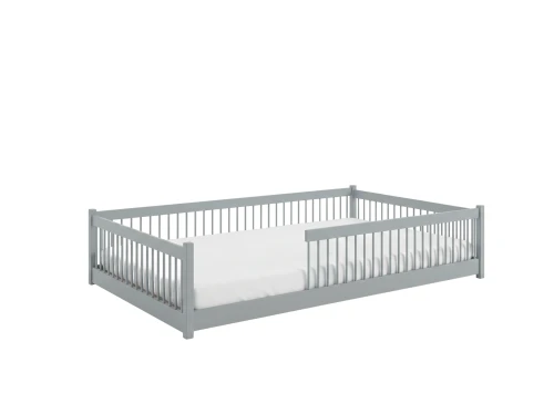 JUNIOR 120X200 popelavá dětská postel Montessori Lano Nábytek