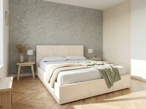 Čalouněná postel HAVEN 180x200 v krémové látce Manila 01