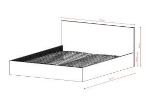 Čalouněná postel HAVEN 140x200 v popelavé látce Manila 19