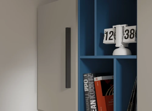 LOR 1 šedobéžová / kašmír / mořská modř studentská skříň Lano Nábytek