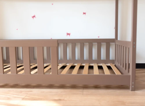 NOAH 80x180 mléčná čokoláda ednolůžková dětská postel domečková Lano Nábytek
