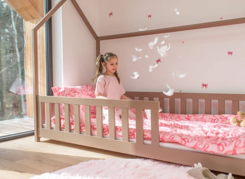 NOAH 80x180 mléčná čokoláda ednolůžková dětská postel domečková Lano Nábytek