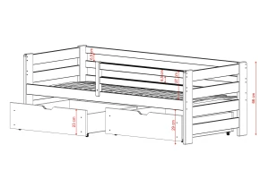 ERGO 90x180 bavlna dětská jednolůžková postel Lano Nábytek