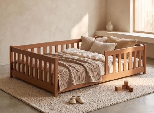 OTIS 120x200 cinnamon Montessori floor bed for children Lano Furniture