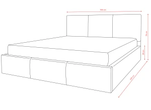 HAVEN 160x200 béžová čalouněná postel velur Manila 02 Lano Meble