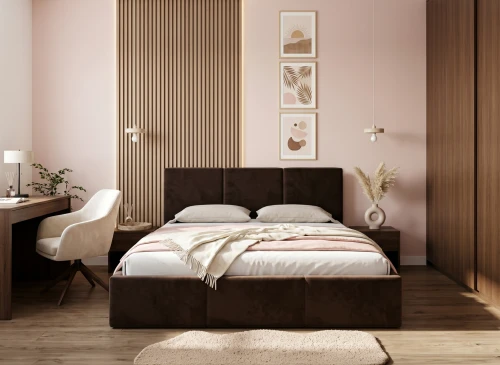 HAVEN 140x200 čokoládová čalouněná postel velur Manila 04 Lano Meble