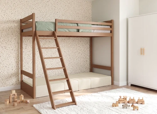 SOFENA 90X200 skořicová lůžko na patrové posteli s modulární pohovkou béžová látka poso 38 Lano Nábytek