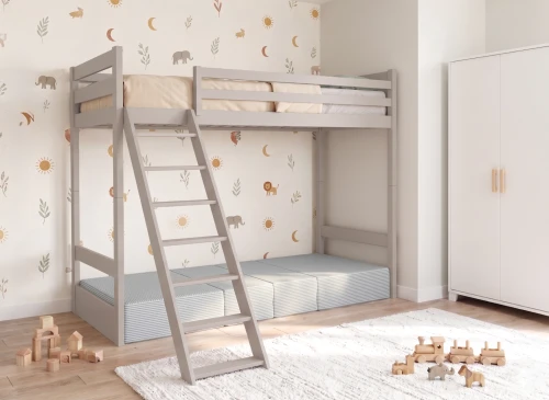 SOFENA  90X200 kašmír postel na vyvýšené konstrukci s modulární pohovkou světle šedá zoom 15 sage Lano Nábytek