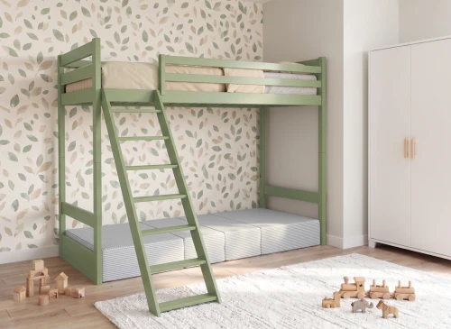 SOFENA  90X200 olivová postel na vyvýšené konstrukci s modulární pohovkou světle šedá zoom 15 sage Lano Nábytek