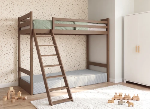 SOFENA 90X200 mléčná čokoláda lůžko na patrové posteli s modulární pohovkou světle šedá zoom 15 sage Lano Nábytek
