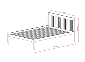 KING 140x200 tmavá čokoláda jednolůžková postel pro teenagery Lano Nábytek