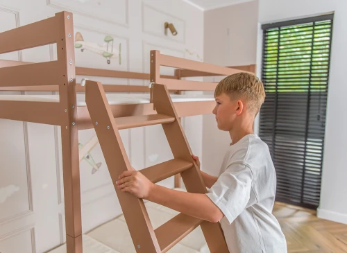 SOFENA 90X200 skořicová lůžko na patrové posteli s modulární pohovkou světle šedá zoom 15 sage Lano Nábytek