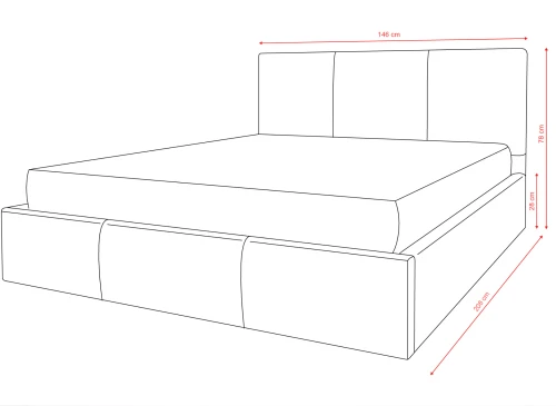 HAVEN 140x200 zelená čalouněná postel z veluru Manila 36 Lano Nábytek
