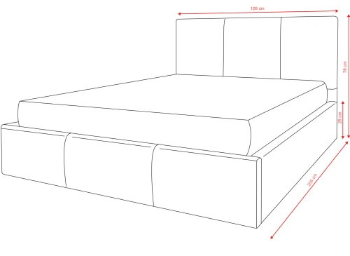 HAVEN 120x200 modrá čalouněná postel z veluru Manila 26 Lano Nábytek