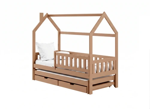 MONKEY 80x160 skořicová dětská postel domeček Lano Nábytek