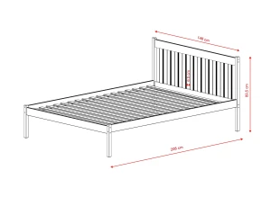 KING 140x200 skořicová jednolůžková postel pro teenagery Lano Nábytek