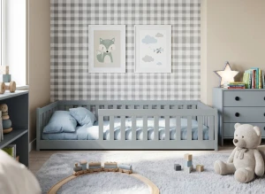 BELLA 90x190 popelavá dětská postel Montessori Lano Nábytek