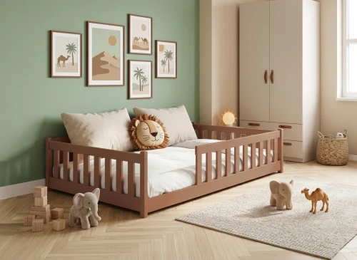 OTIS 120x200 skořicová dětská jednolůžková postel Lano Nábytek