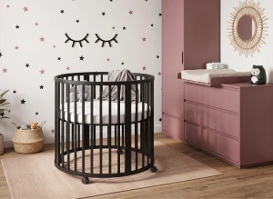 HANIA fi 90 black baby cot playpen Lano Furniture