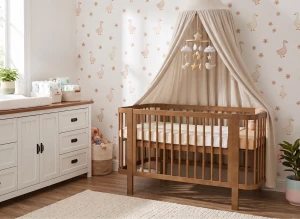 MELISA 70x140 walnut baby cot Lano Furniture