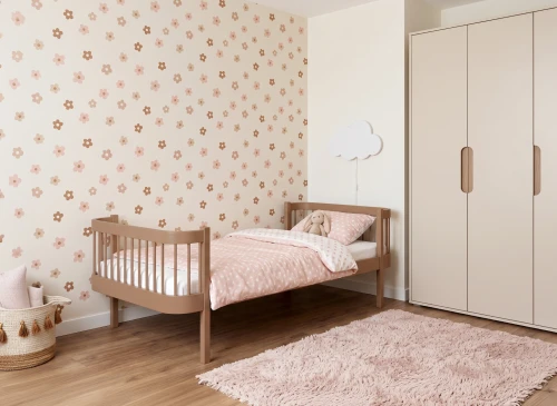HEART 90x190 skořicová jednolůžková postel pro děti Lano Nábytek