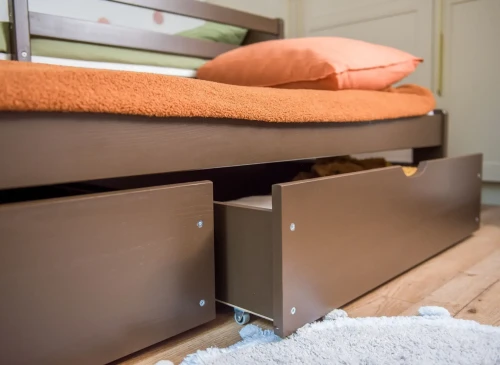 SENSO 80x160 dark chocolate double trundle bed Lano Furniture
