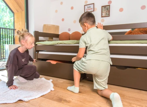 SENSO 90x200 tmavá čokoláda dětská postel Lano Nábytek