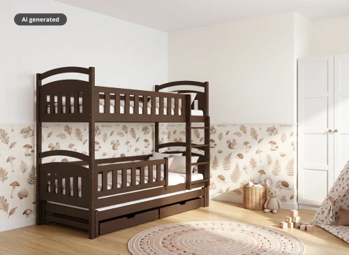 BLANKA 90x200 dark chocolate bunk bed Lano Furniture