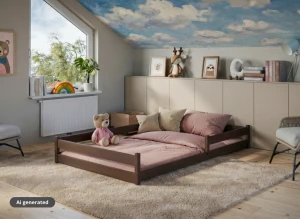 ZOFIA 120x200 tmavá čokoláda jednolůžková dětská postel Lano Nábytek