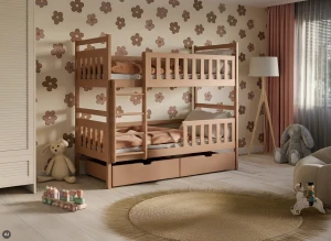 MONIKA 90x180 skořicová patrová postel Lano Nábytek