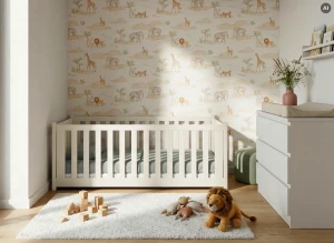 CONCEPT 80x200 bavlna Montessori postel na podlaze pro děti ohrádka Lano Nábytek