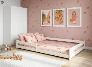 FINI 140x200 bavlna montessori podlahová dětská postel Lano Nábytek
