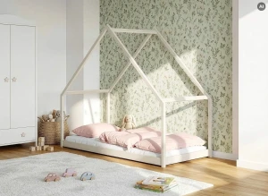 MORIS 90x200 bavlna dětská postel na podlaze domeček Lano Nábytek