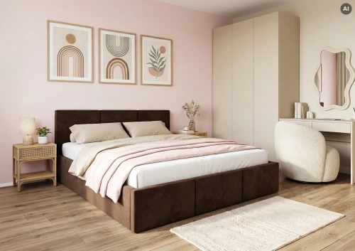 HAVEN 180x200 čokoládová čalouněná postel velur Manila 04 Lano Nábytek
