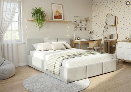 HAVEN 120x200 šedá čalouněná postel velur Manila 14 Lano Nábytek