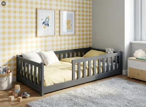 BELLA 90x190 grafitová dětská postel Montessori Lano Nábytek