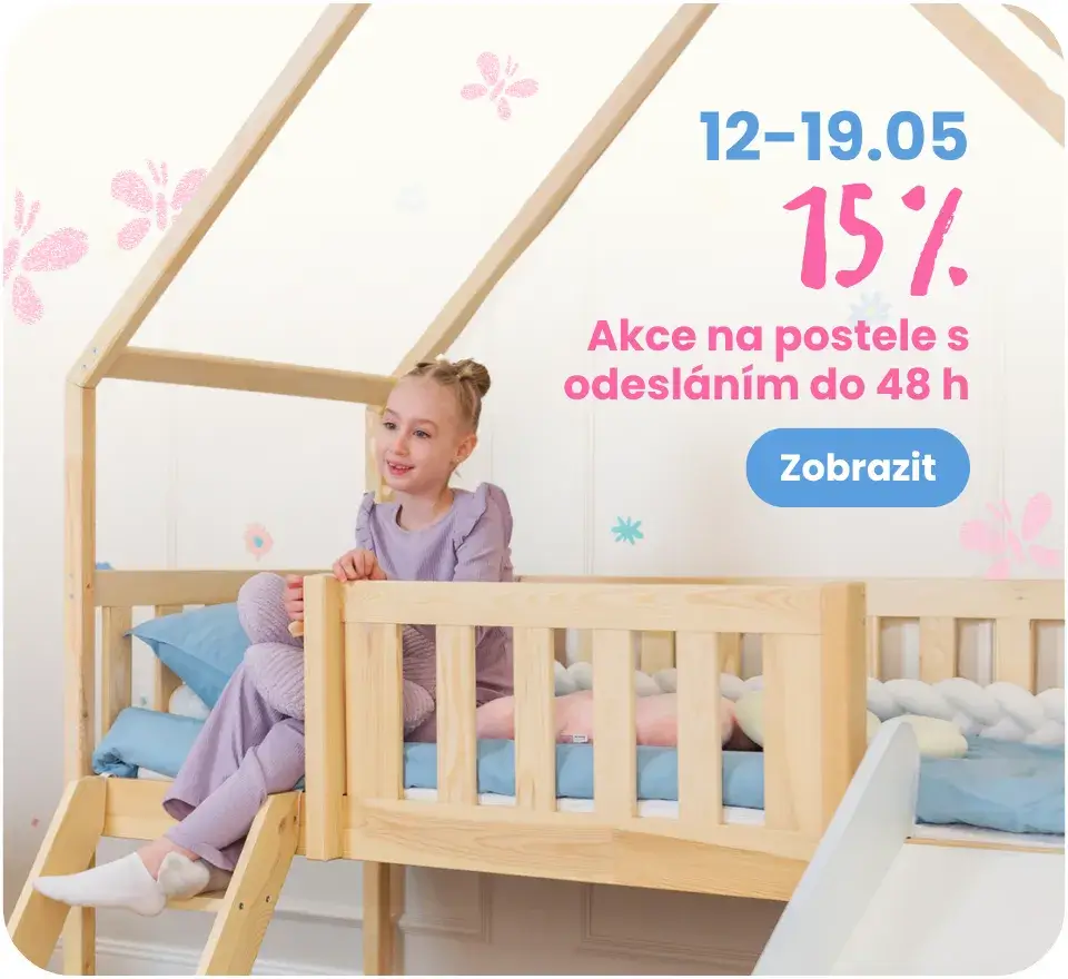 Sleva 15 % na postele s odesláním do 48 hodin, 12.–19. května