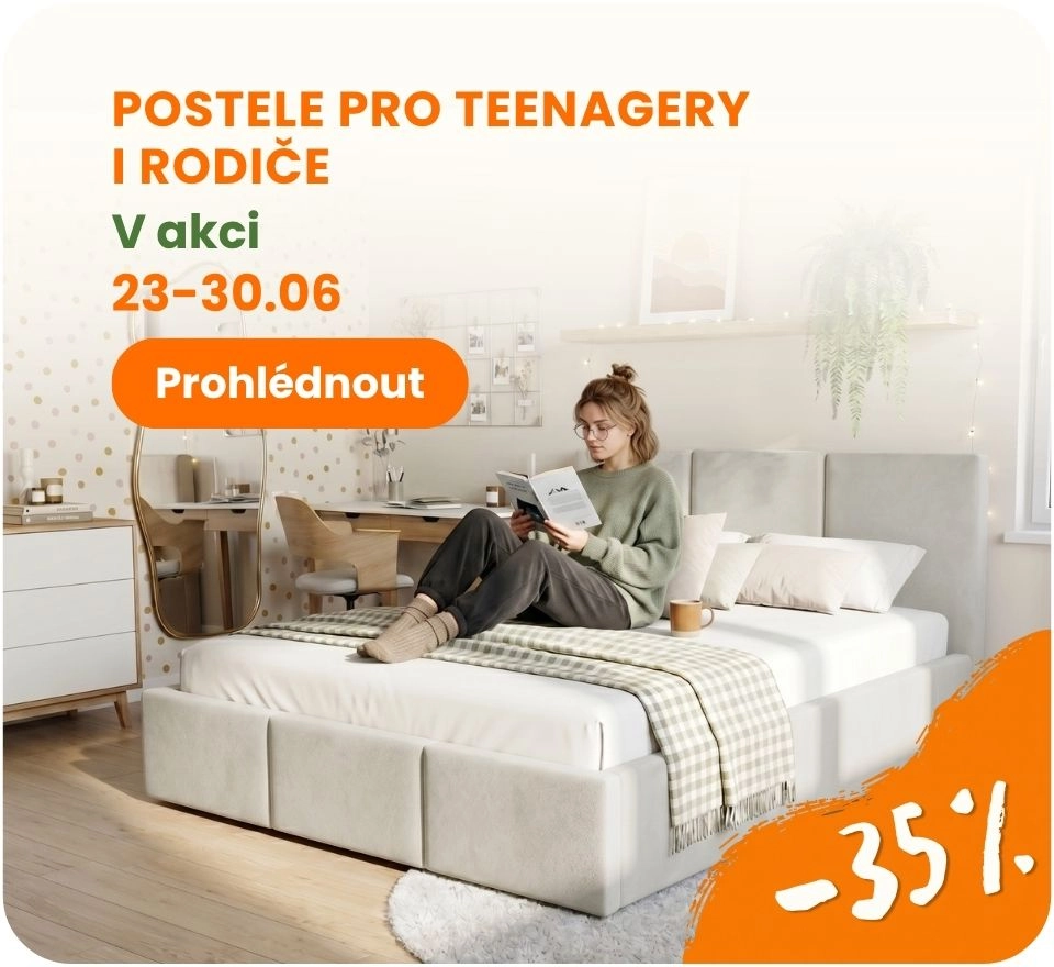 Sleva až 35 % na čalouněné postele HAVEN. 23-30.06