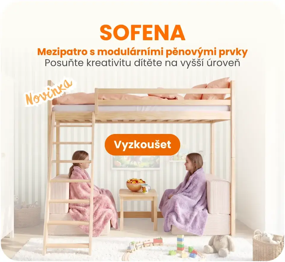 SOFENA – patrová postel s modulární pohovkou
