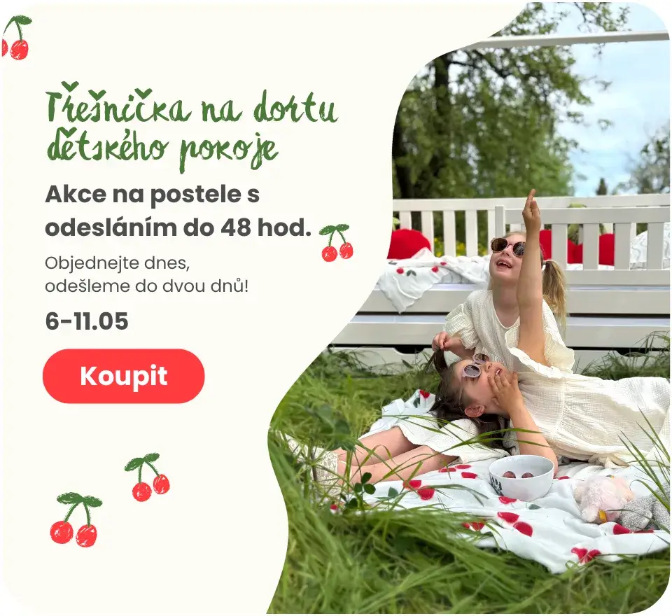 Sleva 15 % na postele s odesláním do 48 hodin, 6.–11. května