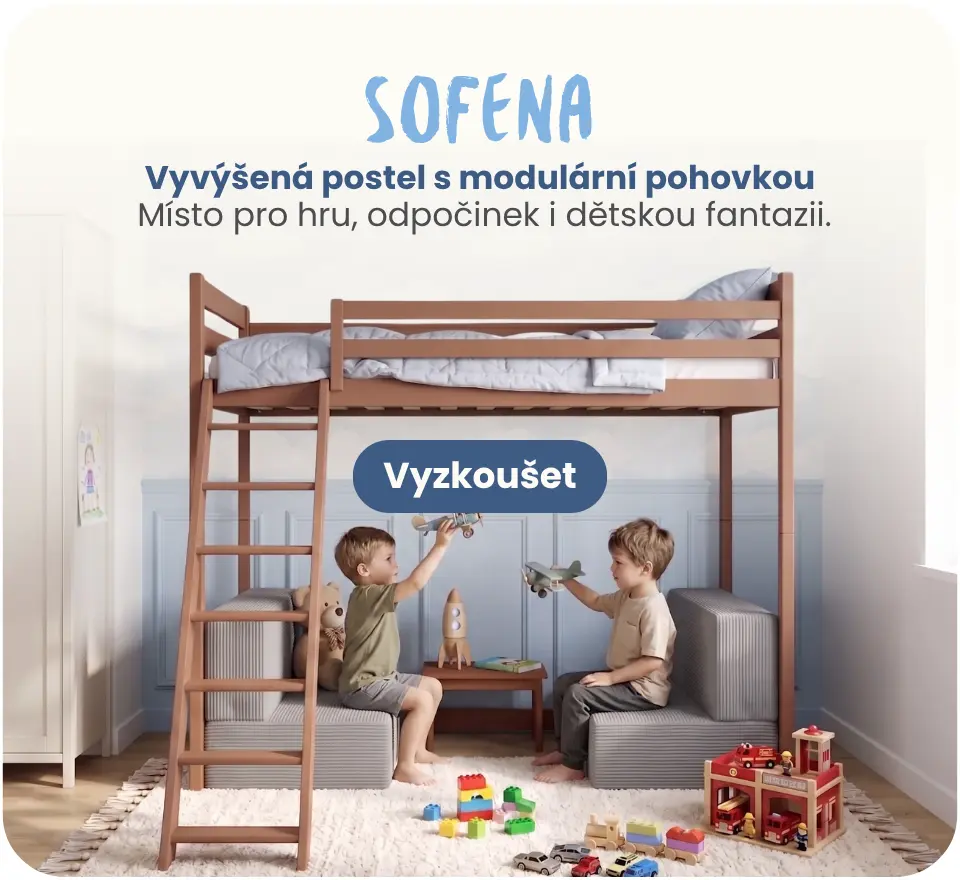 SOFENA – patrová postel s modulární pohovkou